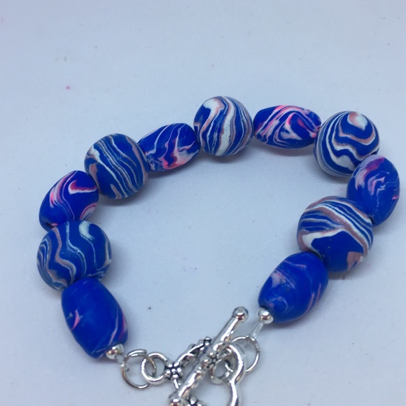 Unique Handmade Polymer Clay Bracelet - Picture 4 of 5